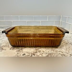 Anchor Hocking Amber Glass Baking Dish